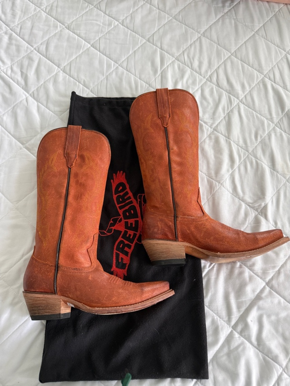 NWOTFreebird by Steven Rust-Toned Leather Western Knee Boots